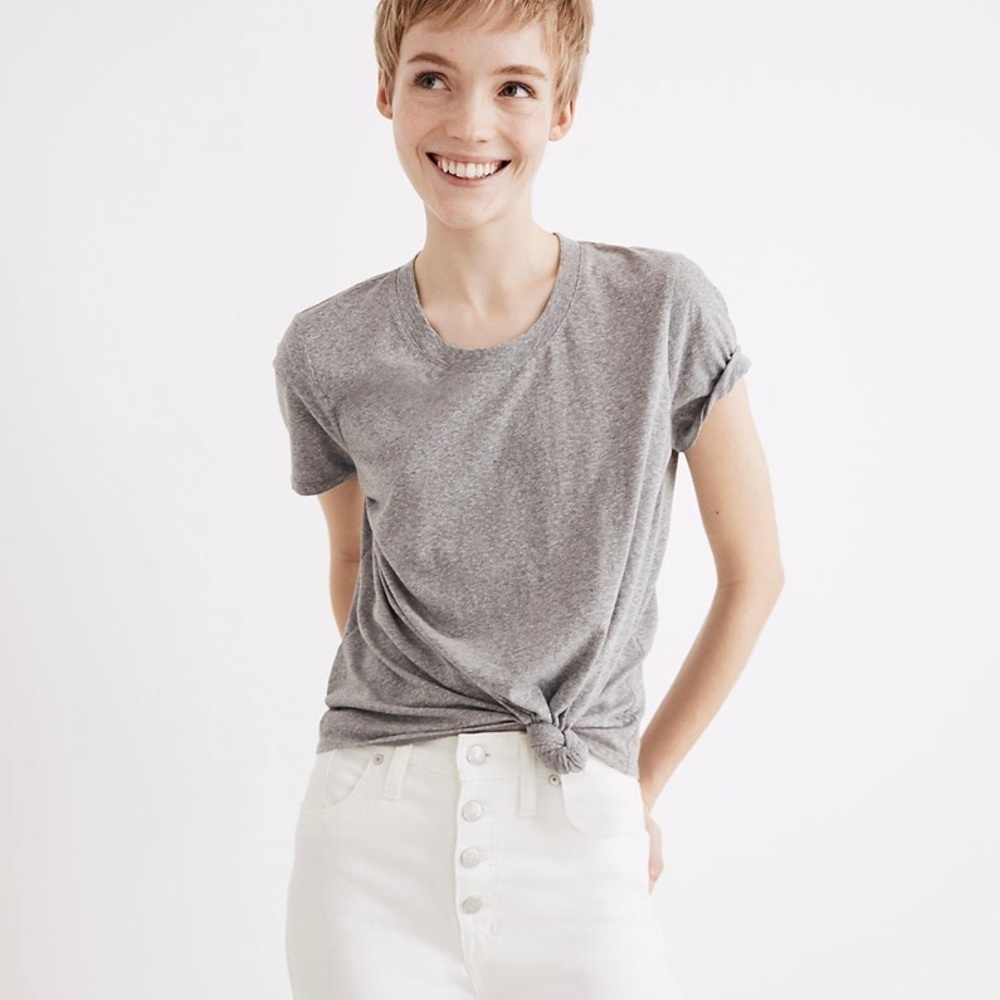 Madewell Knot-Front Tee